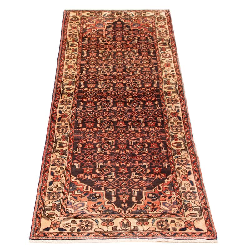 Andelz Black, Red Rug 3'5" x 10'0" - 3'5 x 10'0