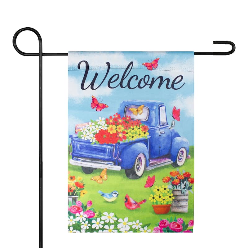 Metal Garden Flagpole - 36.5" - Black - 36.5