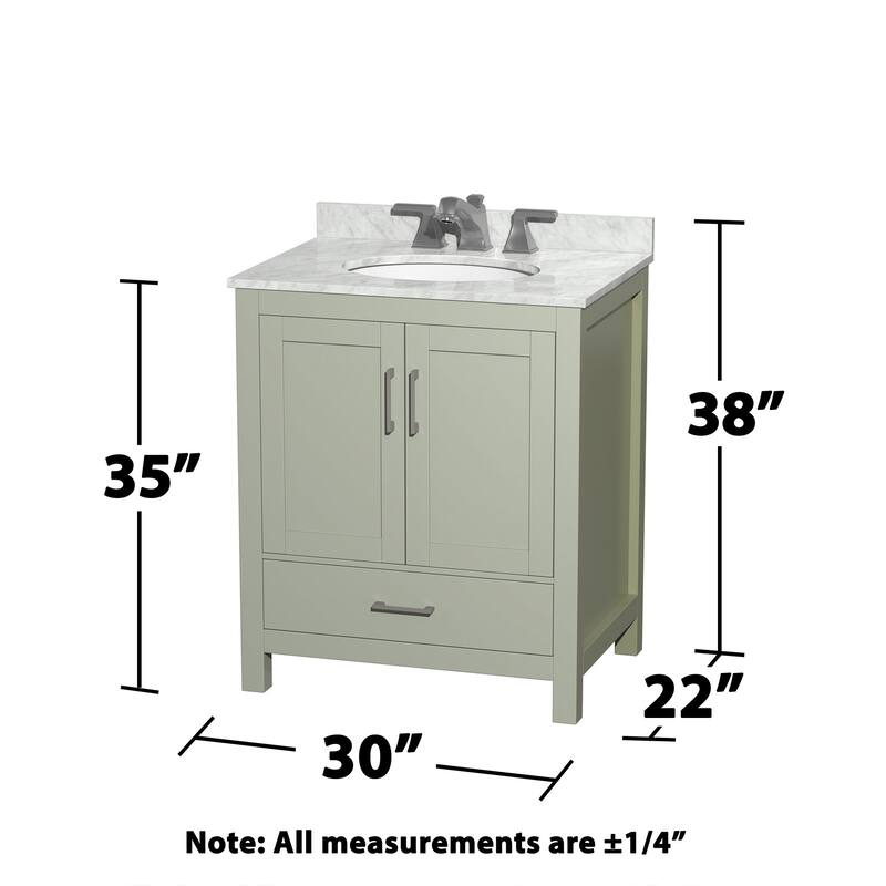 Wyndham Collection WCS141430SUNOMED Sheffield 30" Free Standing Single
