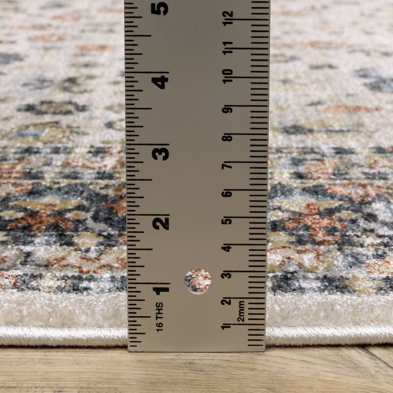Esme Traditional Floral Border Area Rug