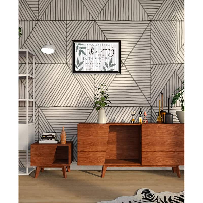 TrendyDecor4U Contemporary "The Crazy is Real" Framed Print Wall Art