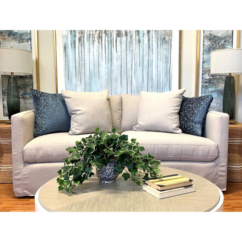 Ivy Arrangement in a Decorative Ceramic Pot - Green