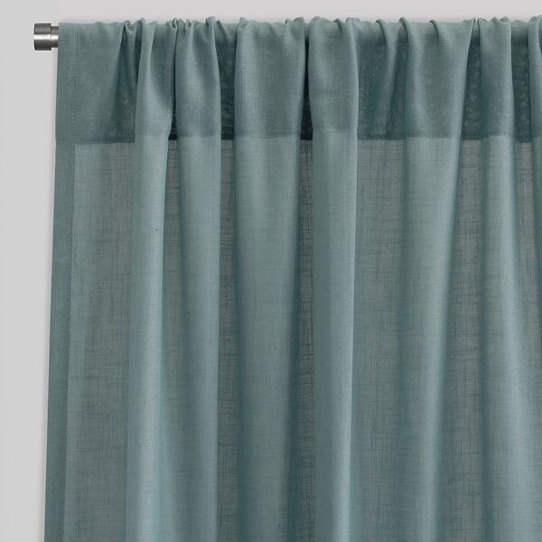 Rodeo Home Ronan Solid Linen Look Curtain Panels (Set of 2) Bed Bath