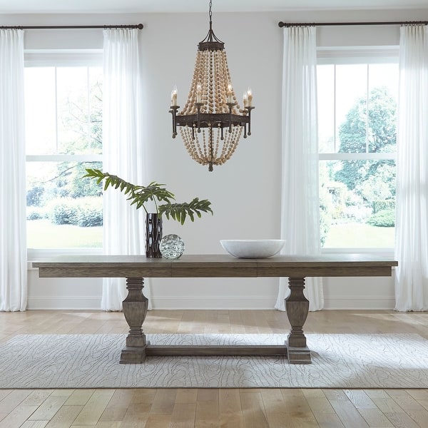slide 2 of 11, Westfield Havana Brown Trestle Table Set Havana Brown