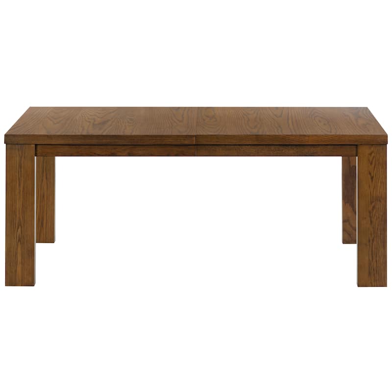 SAFAVIEH Couture Desmond Extendable Wood Dining Table - 90"W x 41"D x 30"H - Medium Oak