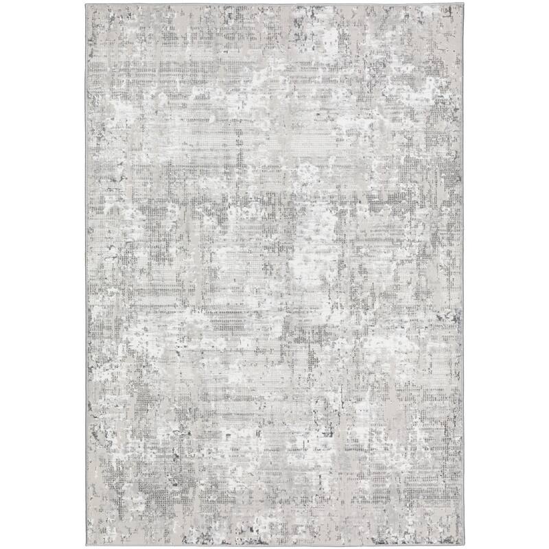 Ansley Vintage Dressed Abstract Rug - 7' 10" x 10' - Gray - Rectangle