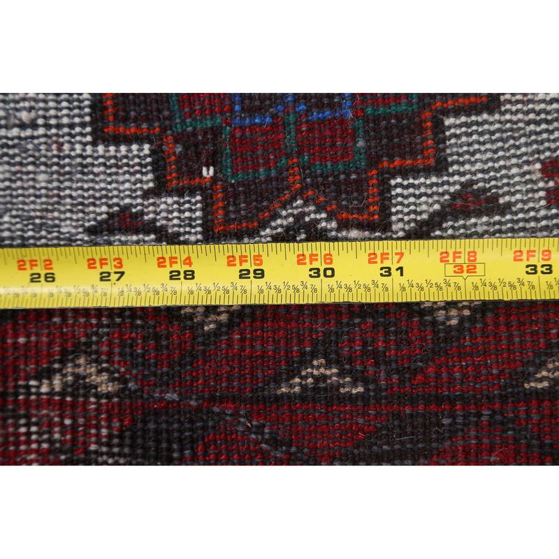 Traditional Geometric Balouch Persian Area Rug Wool Hand-knotted - 3'5" x 6'1"