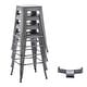 preview thumbnail 18 of 41, Bar Stools With Back set of 4 Industrial Metal Barstools with Wooden Seats