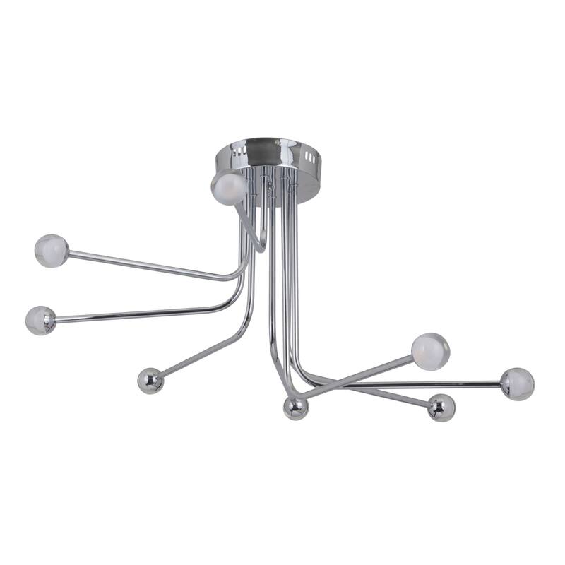 Craftmade Solis 8 Light 33" Wide Integrated LED Flush Mount Ceiling - Chrome