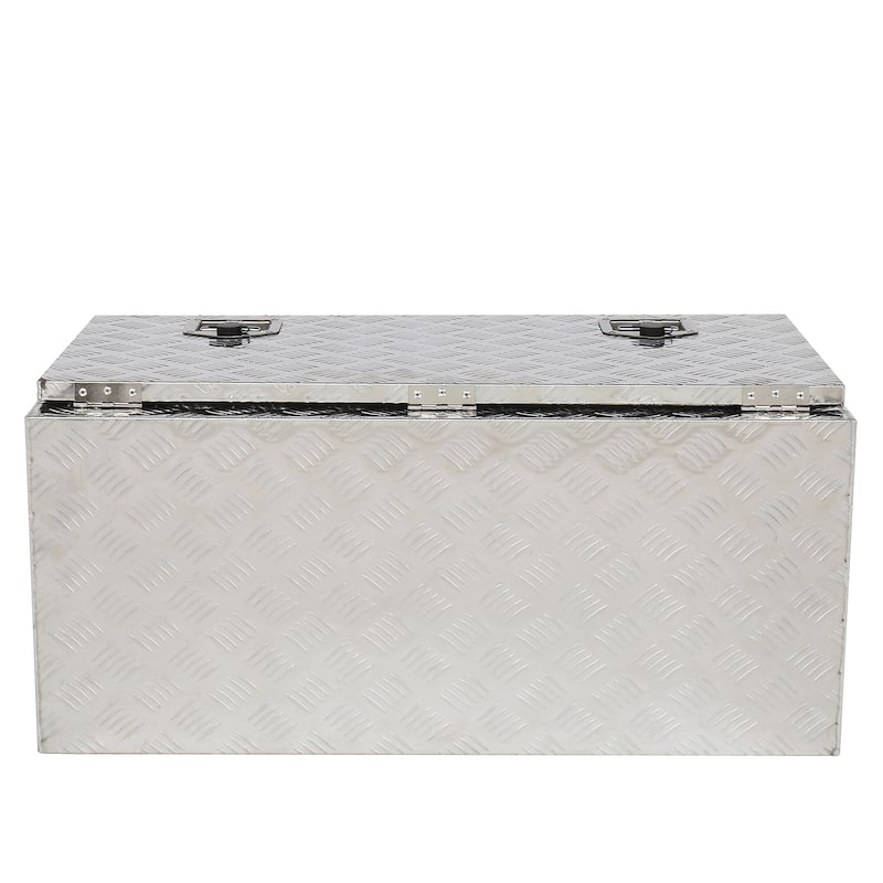 36" Aluminum Under Body Toolbox 5 Bar Tread Silver - N/A