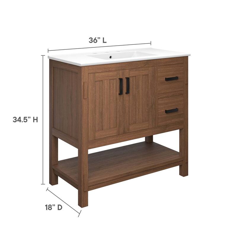 Ashlyn 36" Wood Bathroom Vanity