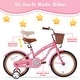 preview thumbnail 19 of 20, Multiple Colors, Girls Bike for 4-7Years Old Kids, 16 inch wheel, Training Wheels Included