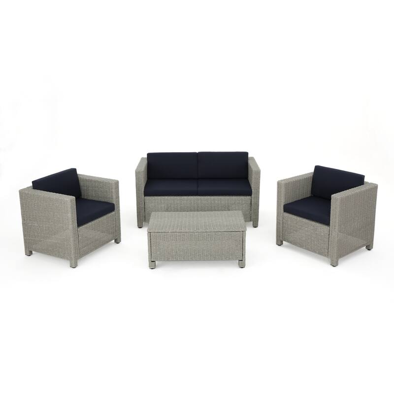 Puerta Outdoor 4-piece Patio Chat Set by Christopher Knight Home