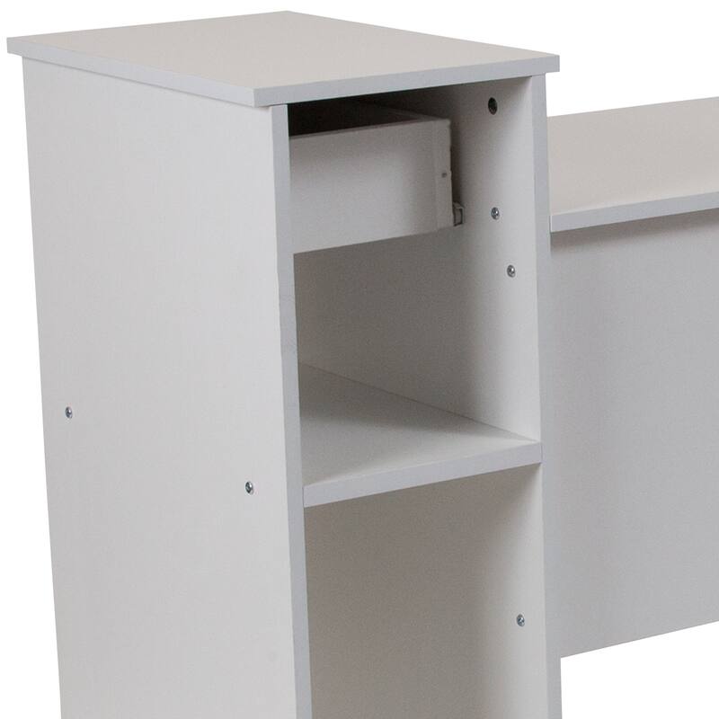 Computer Desk with Shelves and Drawer