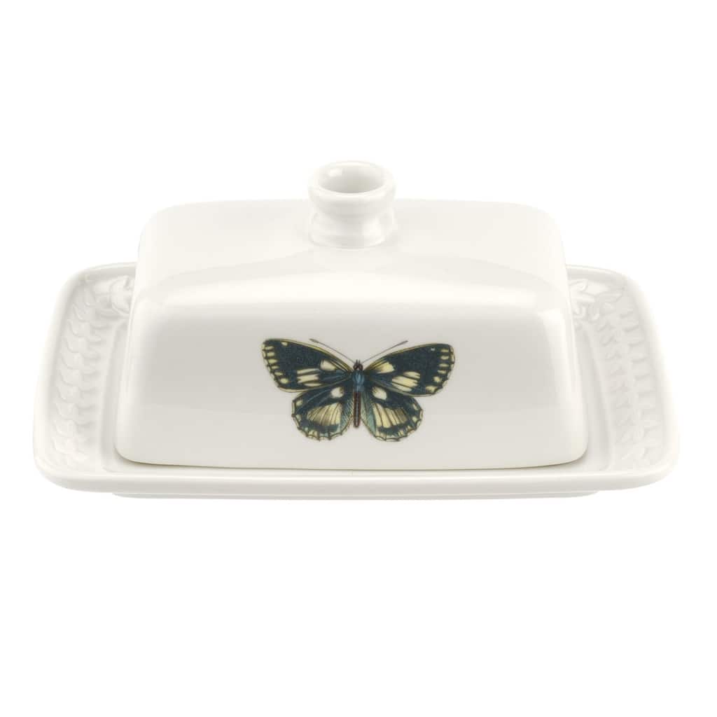 Portmeirion Botanic Garden Harmony Covered Butter Dish - 7.5 Inch