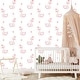 preview thumbnail 2 of 1, Pink Swans Nursery Wallpaper Peel and Stick