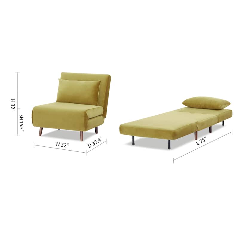 Artdeco Home - Tustin Upholstered Convertible Lounge/ Sleeper Chair