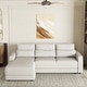 L-Shaped Modern Sectional Sofa with 3 Pillows for Living Room - Bed ...