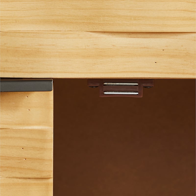 Art Leon Textured Wood Sideboard Cabinet with Storage