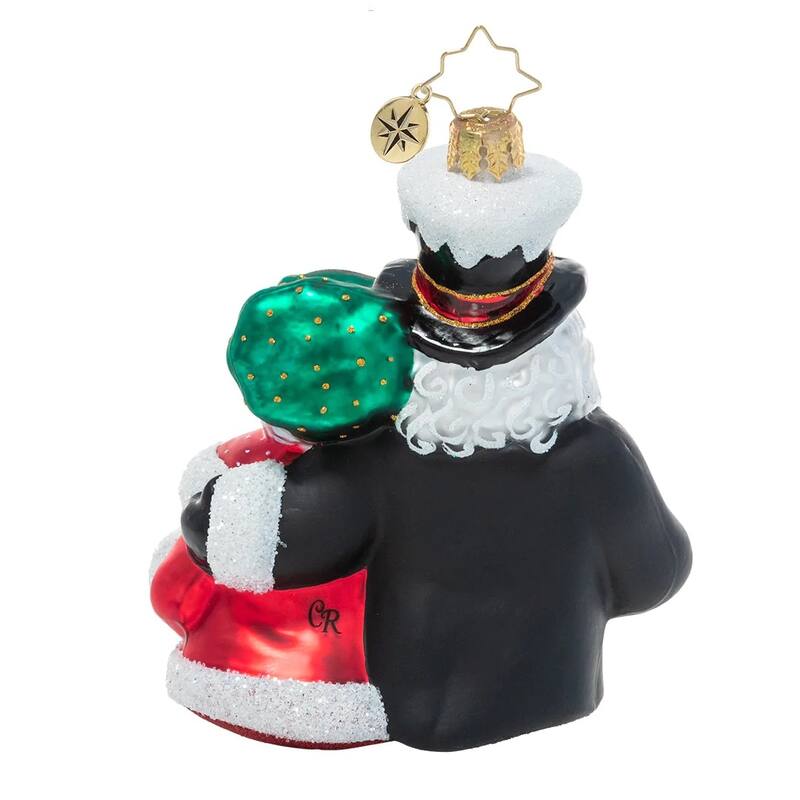 Christopher Radko A Dazzling Duet Glass Christmas Ornament 1021309