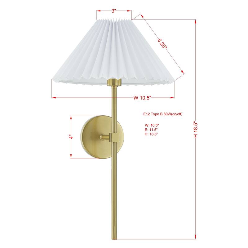 Powell Metal Wall Sconce, Gold
