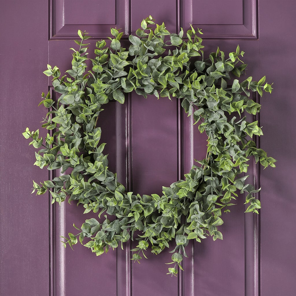 28" UV Eucalyptus Wreath