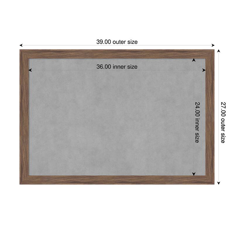 Amanti Art Pia Medium Brown Narrow Framed - 39 x 27 in