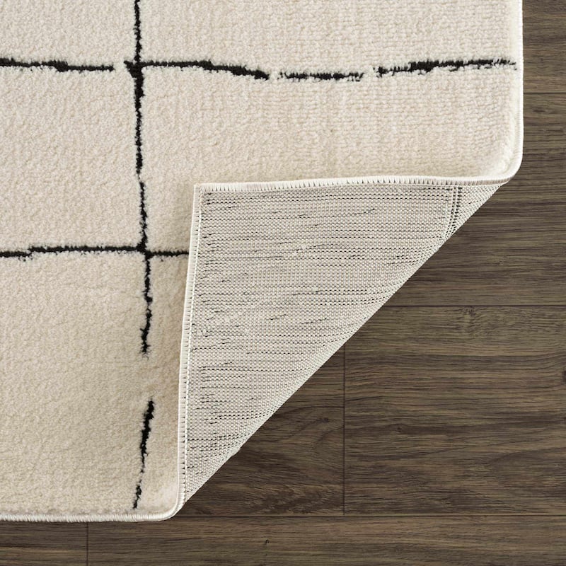 Hauteloom Koume Hallway, Kitchen Runner Rug - High Pile - Rose Cream - 2'8" x 7'3"