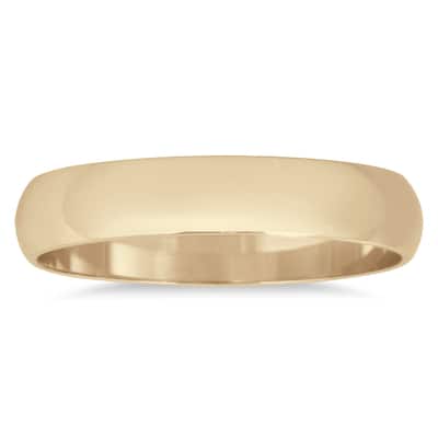 Marquee Jewels 14k Yellow Gold 3-millimeter Domed Wedding Band