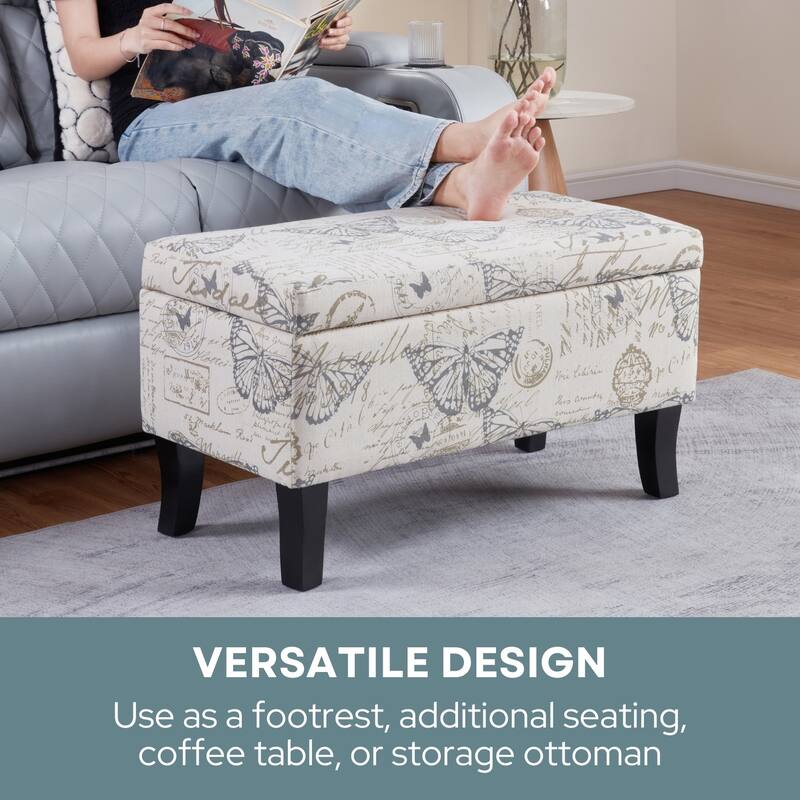 Storage Ottoman - Space-Saving Design with Seating, Storage Compartment, and Contemporary Look for Any Room