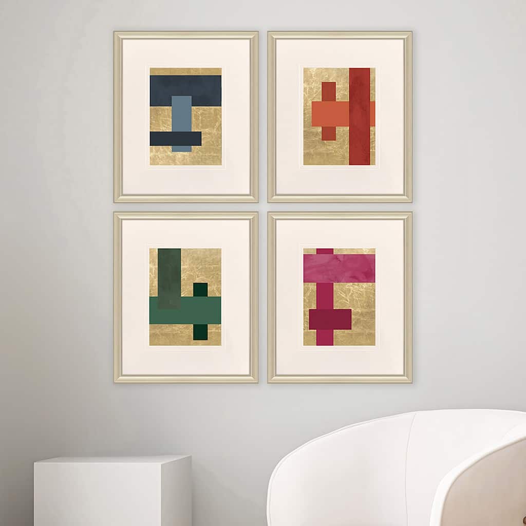 Paragon Mini Colorblocks Framed Art - Set of 4