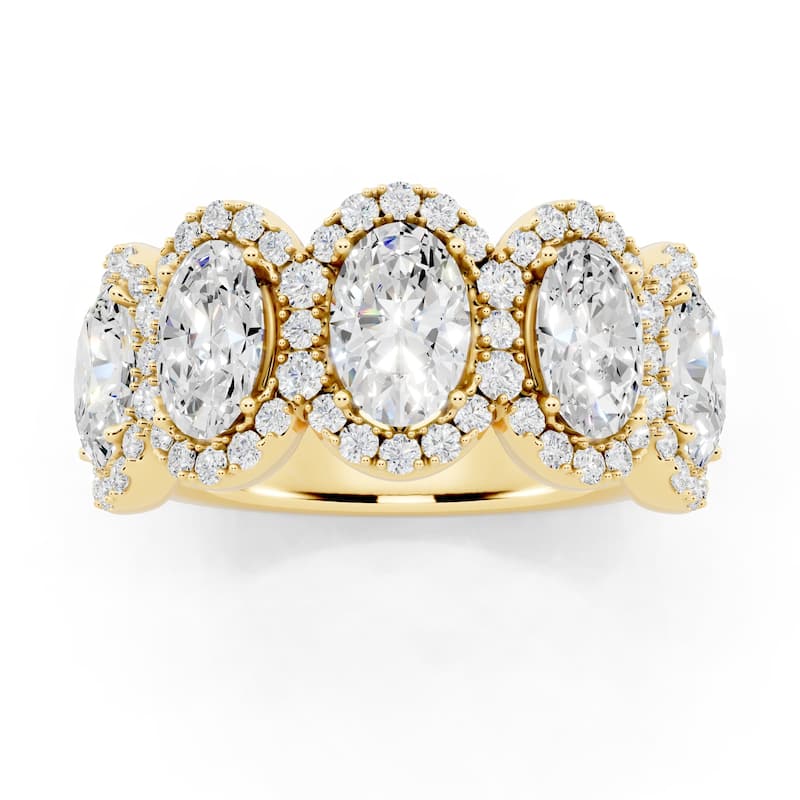 Auriya 14k Gold 2 1/2ctw Lab Grown Diamond Anniversary Ring (E-F VS)