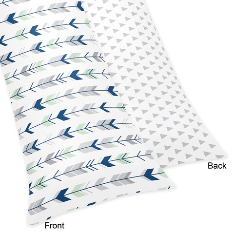 Sweet Jojo Designs Grey and Mint Mod Arrow Collection Body Pillow Case - Multi