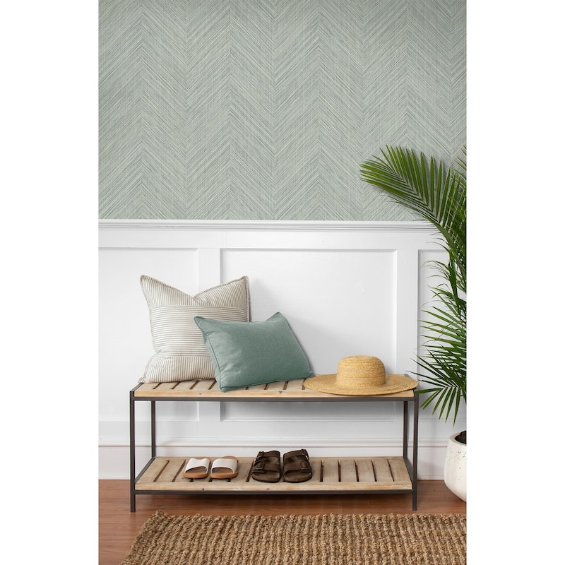 NextWall Chevron Stripe Peel and Stick Wallpaper