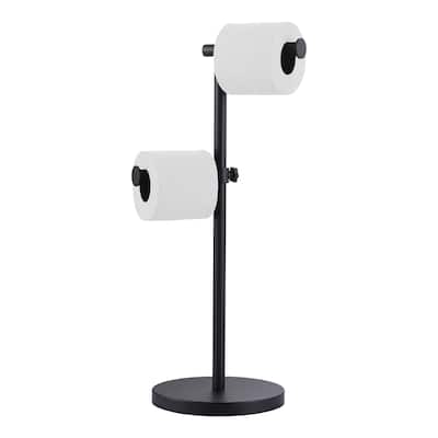 WOWOW Freestanding Bathroom Dual-Rod Toilet Paper Holder