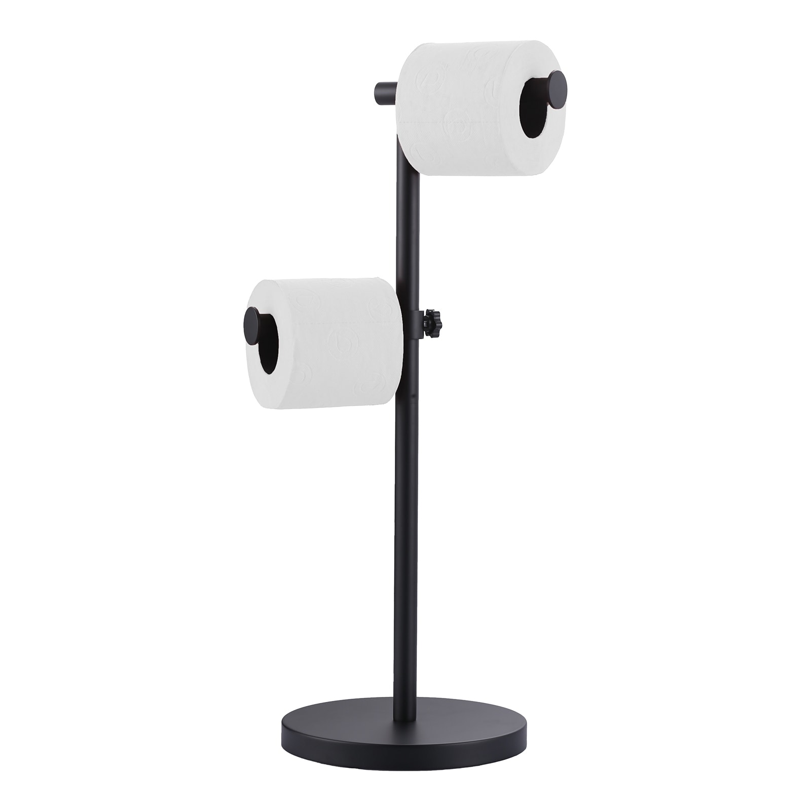 WOWOW Freestanding Bathroom Dual-Rod Toilet Paper Holder