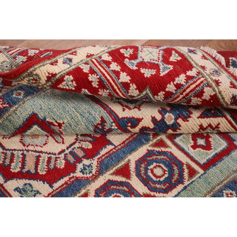 Kazak Oriental Foyer Rug Handmade Bedroom Wool Carpet - 3'5" x 4'10"