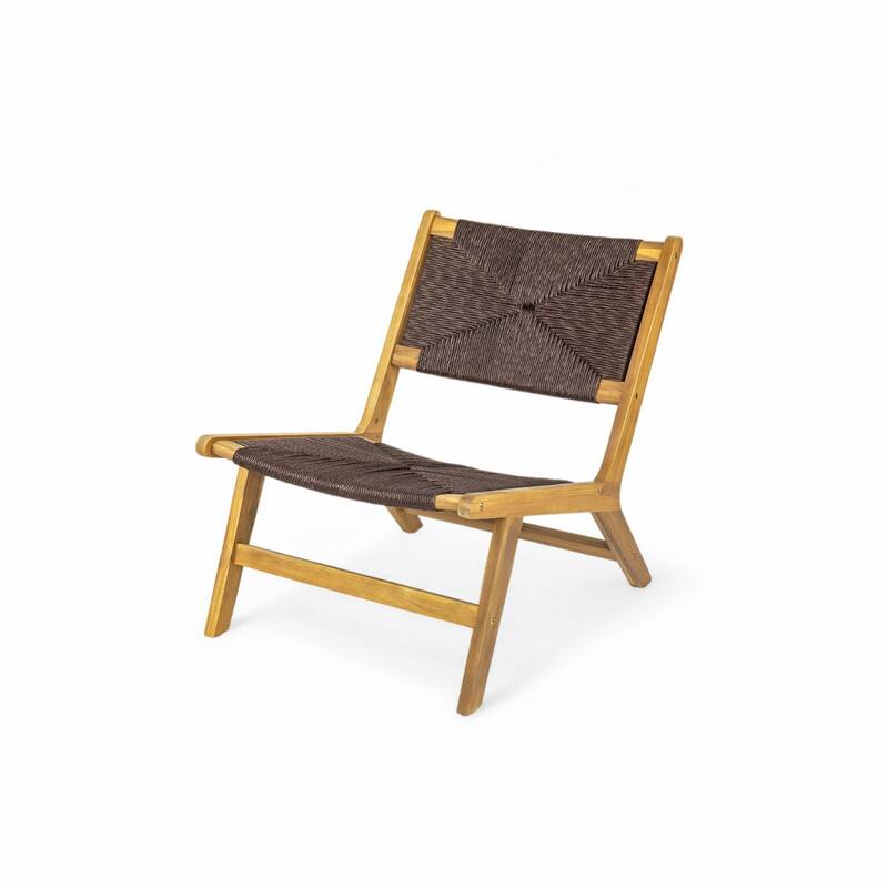 2-Piece Outdoor Chair Set, Acacia Wood Outdoor Chair, Teak Frame Lounge Chair