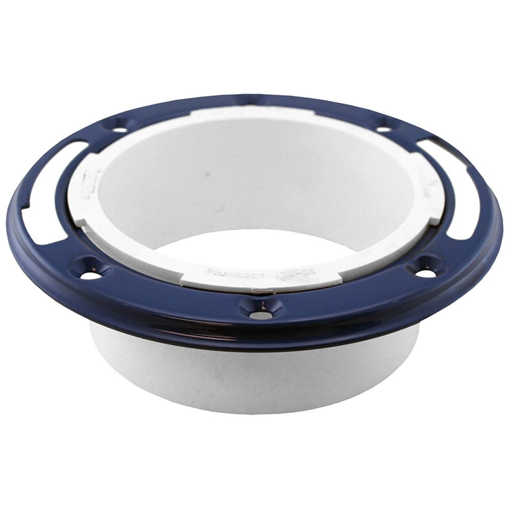 Jones Stephens C53400 4" PVC Closet Flange with Metal Rings