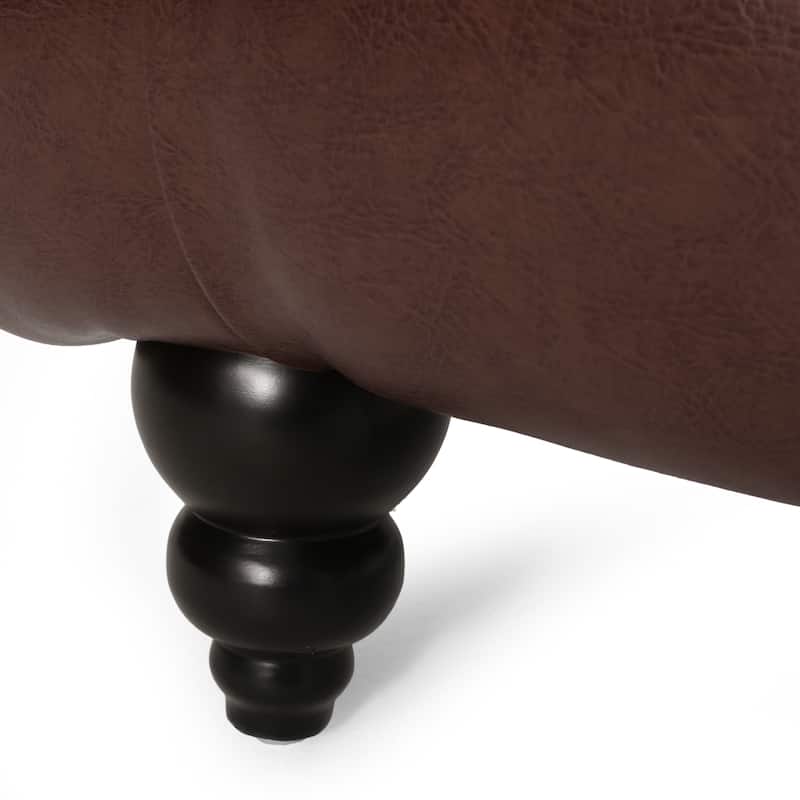 Christopher Knight Home - Varnell Contemporary Button Tufted Chaise Lounge - 64.25" L x 29.00" W x 33.75" H