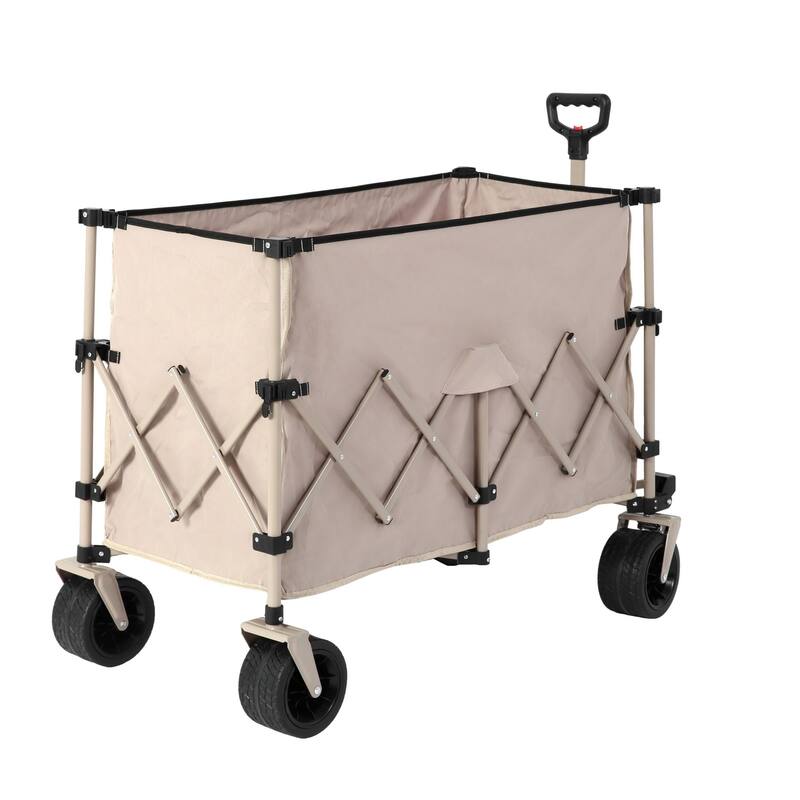 Folding Multifunctional Garden Cart - Beige
