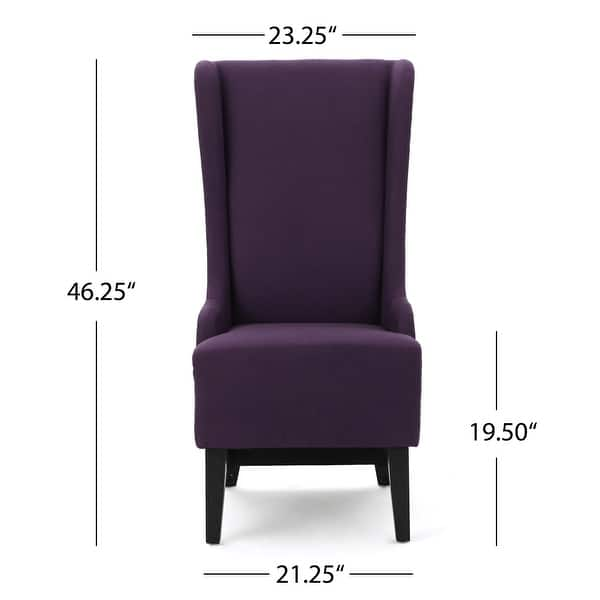 dimension image slide 3 of 12, Callie High-back Fabric Dining Chair by Christopher Knight Home - 23.25" L x 28.75" W x 46.25" H