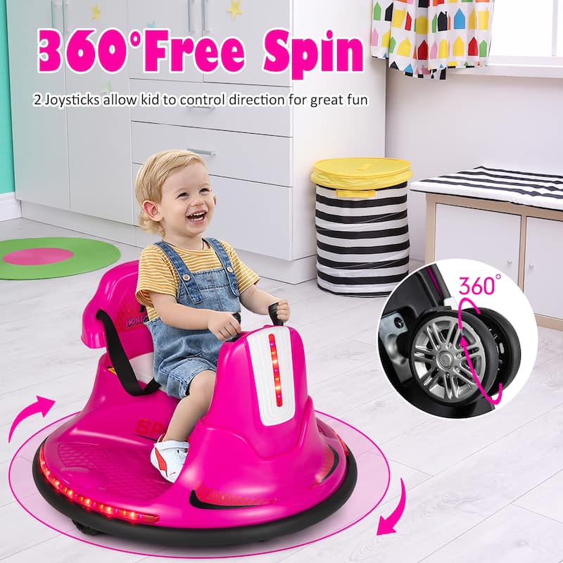 6V Bumper Car for Kids Toddlers Electric Ride On Car with 360° Spin