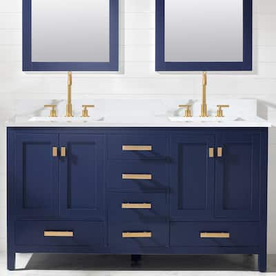 Valentino 60" Single Vanity in Blue