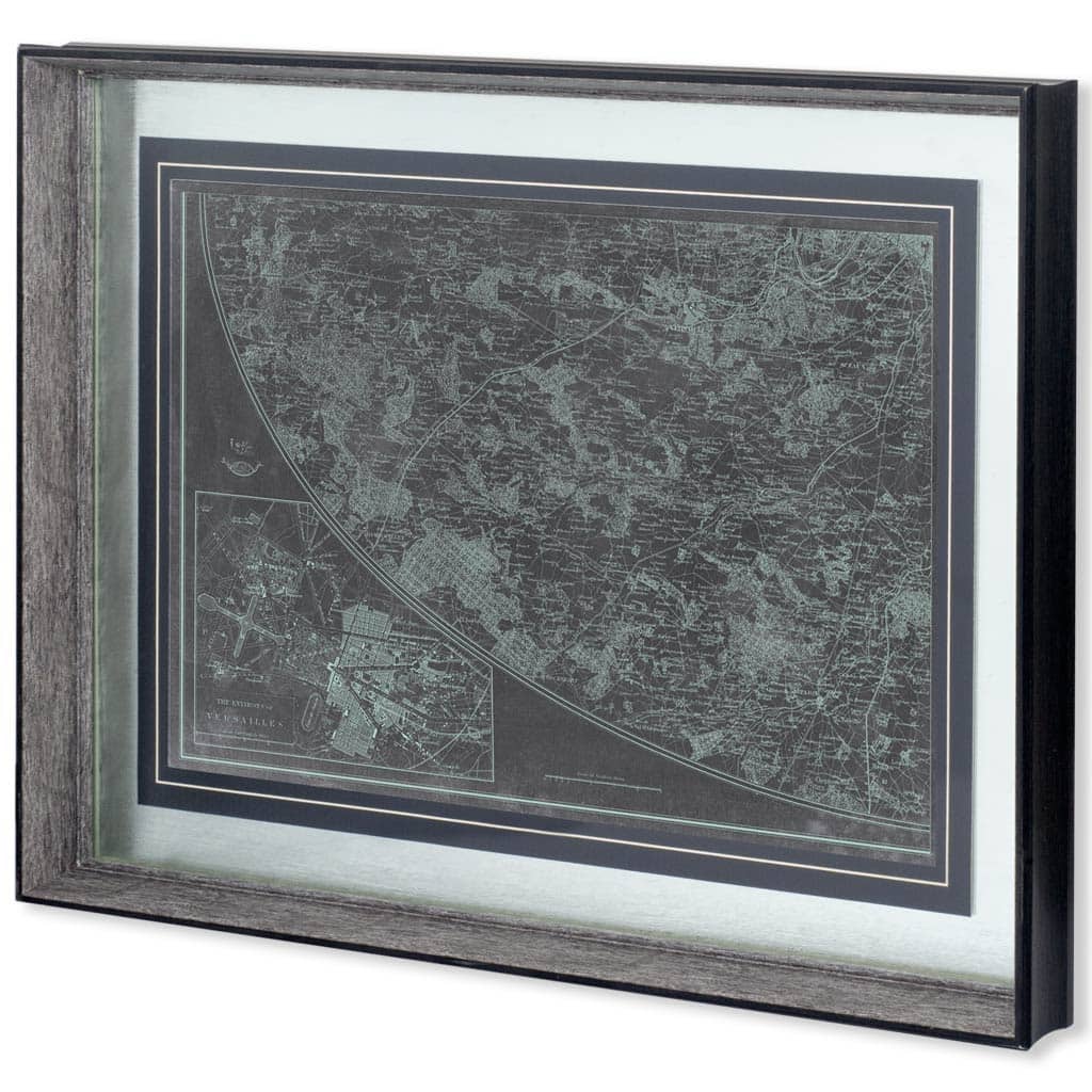Map of Paris Grid III Framed Art Print