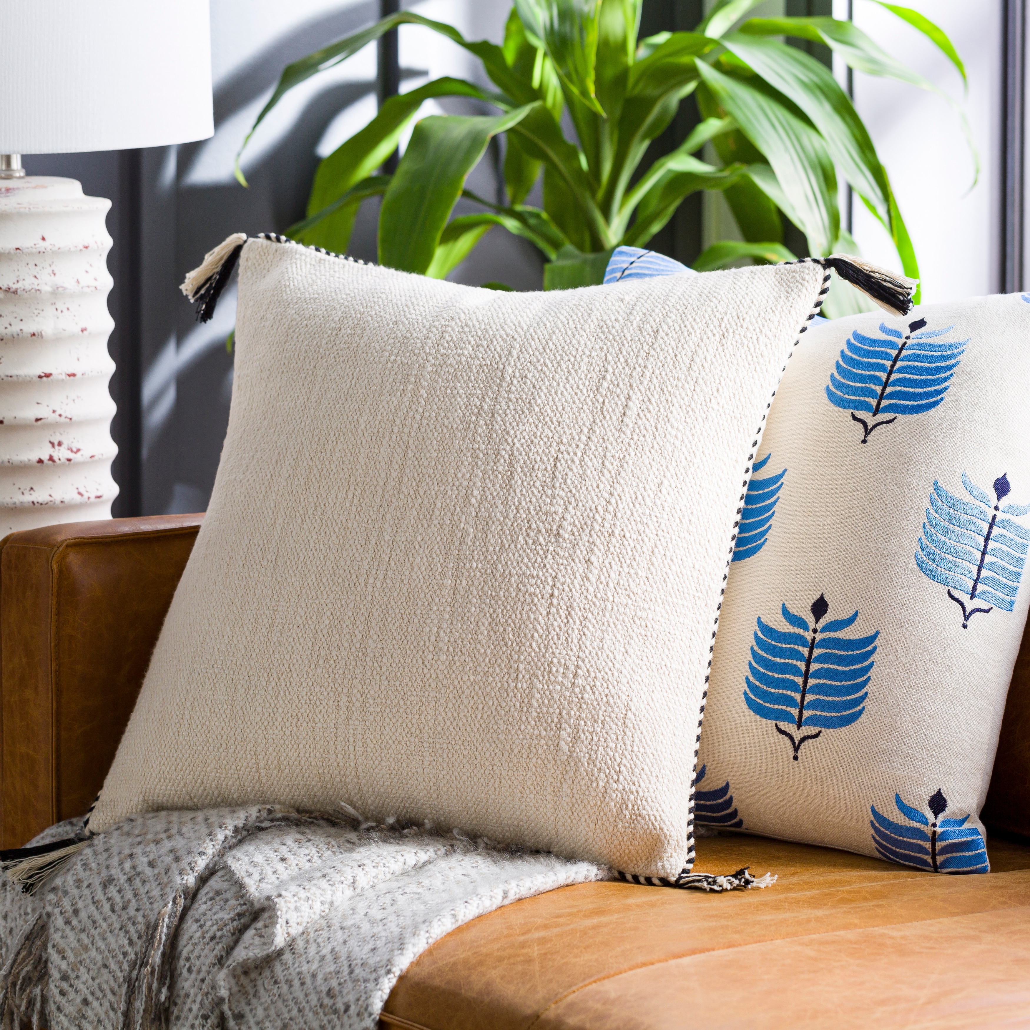 Herman Cottage Braided Tassel Throw Pillow