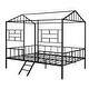 preview thumbnail 5 of 25, Twin Metal House Bed Frame with Slats, Treehouse Design for Kids