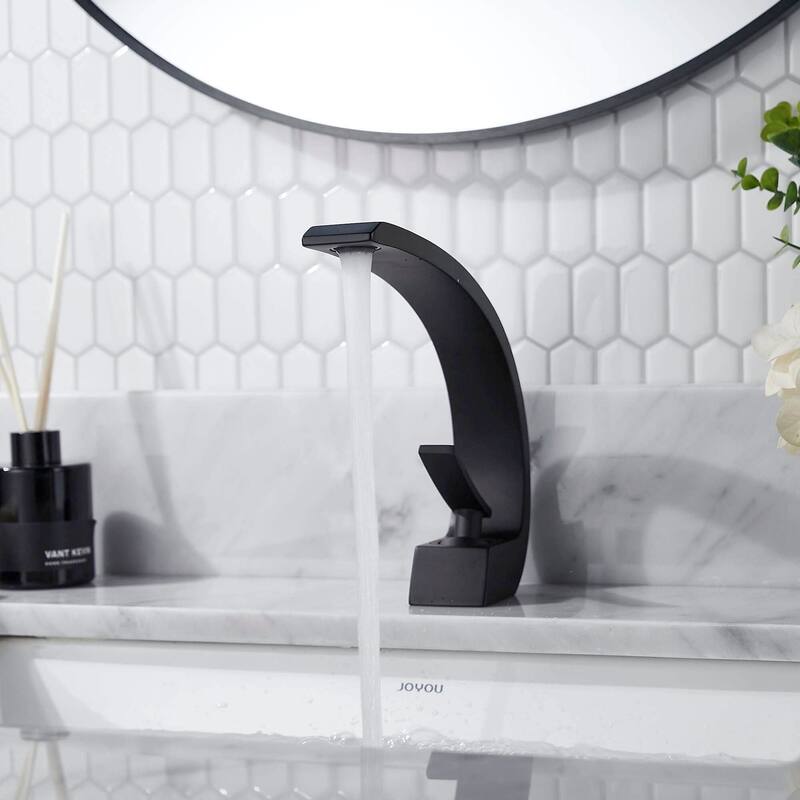 FORIOUS 41030 Single Hole Arch Bathroom Sink Vessel Faucet