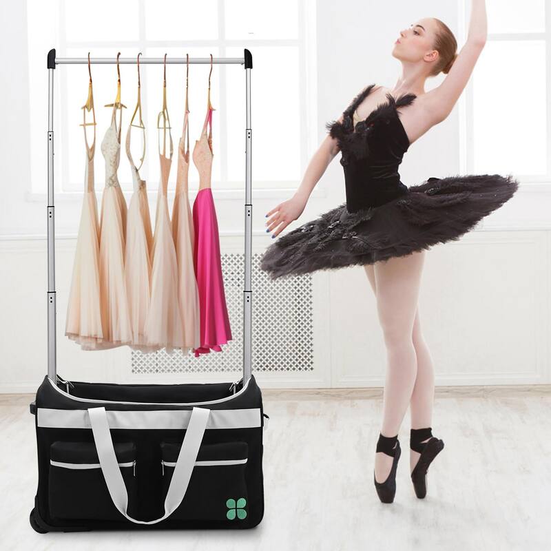 DoCred Suitcase Sets with Garment Rack and Wheel, Dance Bag