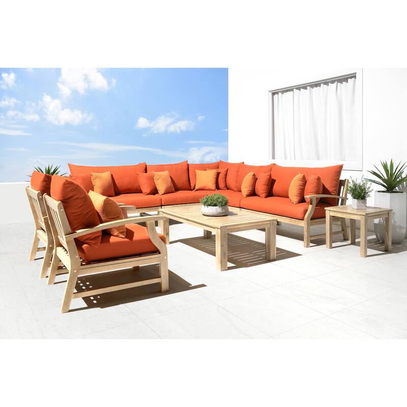 Kooper 9 Piece Sunbrella Outdoor Patio Seating Set